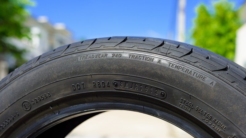 tire date code chart for tire information on side of tire