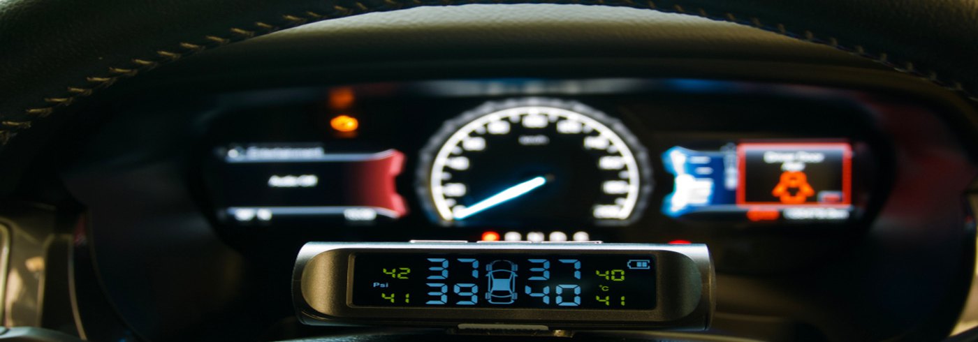 TPMS Sensor Light on the Dashboard of a Car