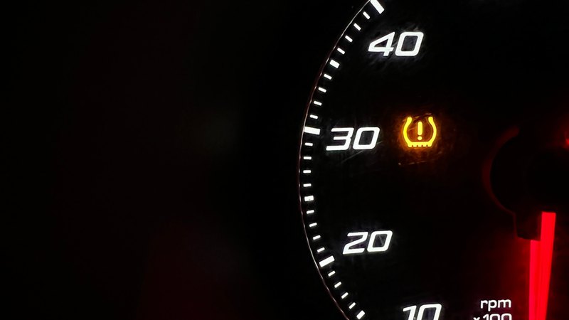 Tire Pressure Monitoring Light on Car Dashboard